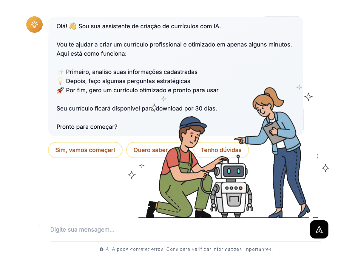Currículos Gerados por IA Automaticamente