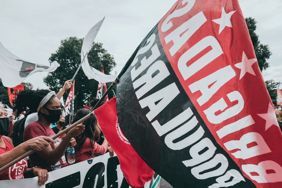 Manifestação de trabalhadores no Rio de Janeiro